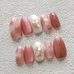 No.2169 現品販売！ネイルチップ　ピンク/ニュアンス/マグネット