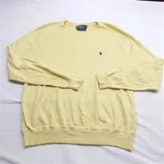 ？Polo Ralph Lauren コットンニットセーター イエロー系