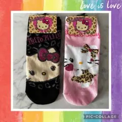 【ハローキティ】⭐️靴下⭐️ソックス⭐️2種類セット⭐️日焼け⭐️天使⭐️人気⭐️23-25⭐️