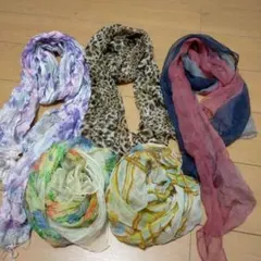 薄手ストール　5本セット　シルク