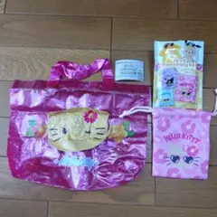 サンリオ ぷっくりクリアバッグ&プチ巾着セット　 日焼けハローキティのサムネイル