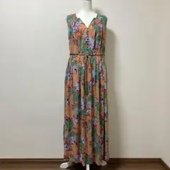 レインスプーナー　ロングワンピース　花柄　花　草花　ワンピース　春　夏　ムームー