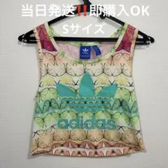 adidas Originals バタフライ柄 タンクトップ