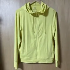 ユニクロ　エアリズム　UVカット　メッシュパーカー　Lサイズ　イエロー