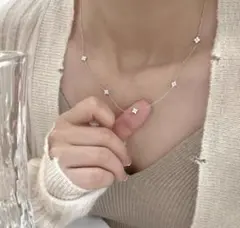 高級人気✨フラワーczダイヤ ネックレス シルバー925 シルバーゴールド