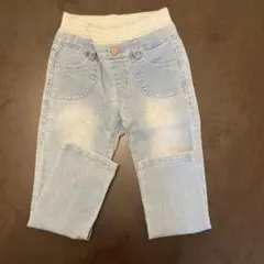 ライトブルーデニムパンツ ハートポケット　長ズボン　110