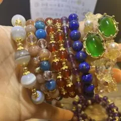 【９本セット】天然石ブレスレットまとめ売り