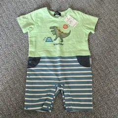 klädskåp 恐竜プリントロンパース 80