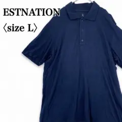 ESTNATIONエストネーション　コットン100% 半袖ポロシャツ 日本製のサムネイル