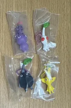 ピクミン マスコット＆フルーツグミ 黄 紫 岩 白