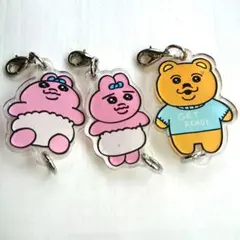 【オマケ】おぱんちゅうさぎ つながるアクリルキーホルダー 3個セット
