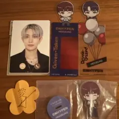 ENHYPENヒスン　オレンジフラワー　もしもしカード＆ガシャポン•ブックマーク