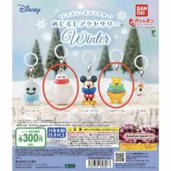 ディズニーめじるしアクセサリー Winter ベイマックス&プーさん 2点セット