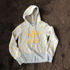 限定完売！アディダスオリジナルス原宿購入！トレフォイルドットパーカーS/水玉灰黄
