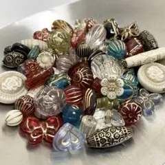 cs225/SALE！アクリルビーズ◇アンティーク調　mix約50g