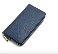 セール　超人気　レディース　メンズ　本革　レザー　長財布　ブルー　紺　青