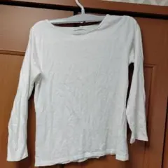 ローリーズファーム ボートネック 長袖 カットソー Tシャツ ホワイト 綿100のサムネイル