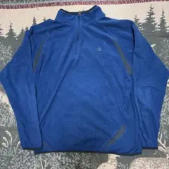 Champion フリースジャケット L 青