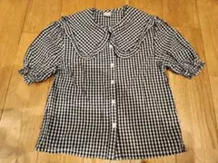 petit main プティマイン　 ギンガムチェック 半袖シャツ 120センチ