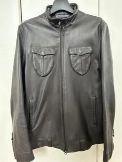 glamb ダークブラウン レザージャケット サイズ4