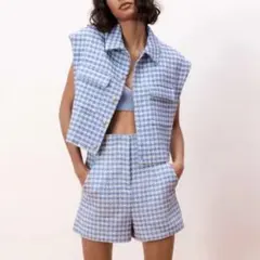 zaraツイード風セットアップ