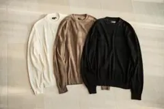 HILTON 23AW オペラネック ニット M トガニット ブラック 戸賀のサムネイル