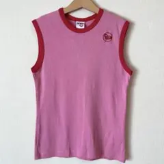 ROXY ロキシー タグ付き ノースリーブTシャツ L ピンク×レッド Y2Kのサムネイル