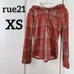 rue21 【XS】フード付き　チェック柄　長袖　秋　冬