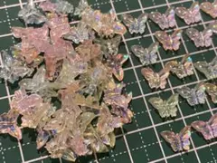 【50個セット】ホログラム蝶パーツ ネイル レジン 素材 キラデコ素材 001