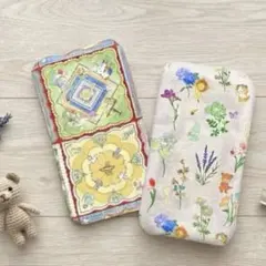 ユキエモン限定色✤花の木ラベンダー✤ハンカチコレクター赤