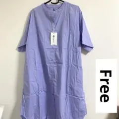 KKAERDIYA シャツワンピース レディース 立ち襟 前開き ワンピース