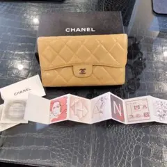 正規品 シャネル キャビアスキン ポーチ コインケース 小銭入れ 金運