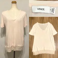 VINCE ヴィンス　レーヨン✖️シルク　半袖カットソー　ピンクのサムネイル