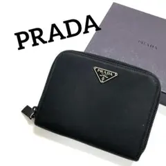 【正規品】PRADA Re-Nylon二つ折財布 ラウンドファスナー ブラック