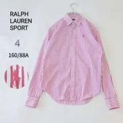 RALPH LAUREN SPORT　コットンシャツ　長袖　ストライプ　４