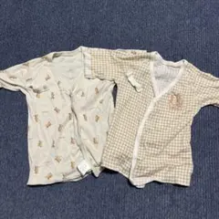 ベビー肌着 50～60cm クマ柄・チェック柄