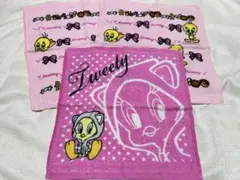 ハローキティ レトロ トゥイーティー ハンドタオル 平成レトロ キティ＆トゥイーティー Tweety & Kitty ハンドタオル