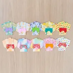 折り紙 浴衣 10枚セット ハンドメイド 夏祭り 七夕 壁面飾り 保育 製作のサムネイル