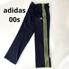 00s adidas 3本線 サイドライン トラックパンツ　ネイビー