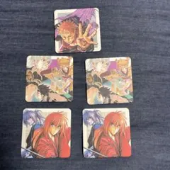 鬼滅の刃、呪術廻戦、るろうに剣心☆コースター 5枚セット