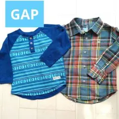 GAP　95　カットソー　ワイシャツ　セット 　男の子　ギャップ　長袖　子ども服