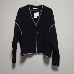 GLOBAL WORK ブラック カーディガン ショート丈