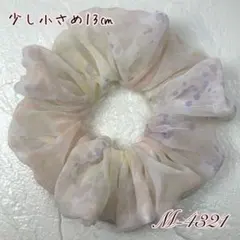 ハンドメイドシュシュM-4330♡ホワイト刺繍ジョーゼット♡ - メルカリ