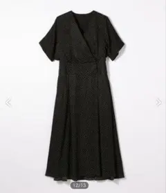 Ballsey ランダムドットプリント カシュクールワンピース