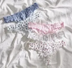 新品 Tバック 5枚セット 花柄 小花 ピンク ショーツ セクシー パンツ