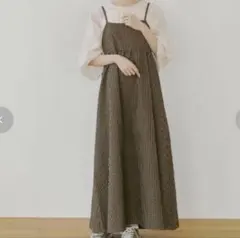 【新品未使用タグ付き】しまむら choco キャミワンピースブラウン中茶Lサイズ