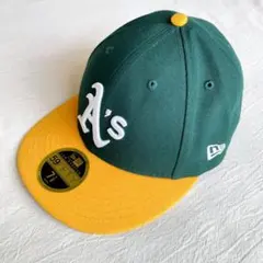 【美品】New Era 59FIFTY A's キャップ 7 1/8