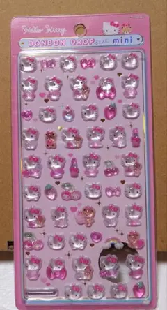 ボンボンドロップシール　ミニ　ハローキティ　ピンク