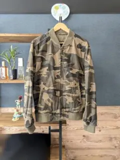 ミリタリージャケット MA-1 ブルゾン 迷彩柄 カモフラージュ サイズM