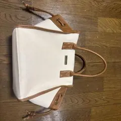 ホワイトキャンバス ショルダーバッグ
